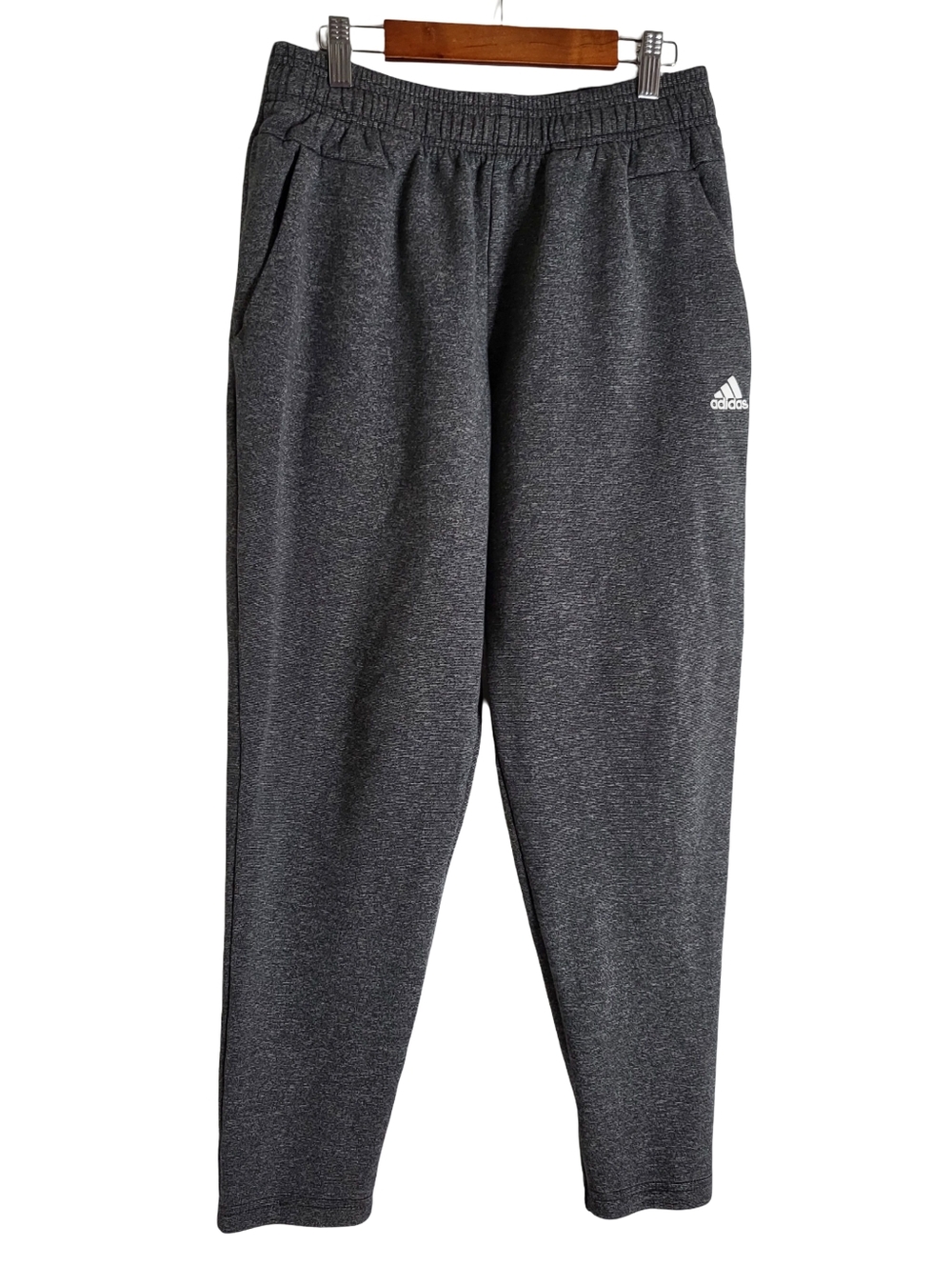 Adidas Dark Gray Athletic Joggers with Logo